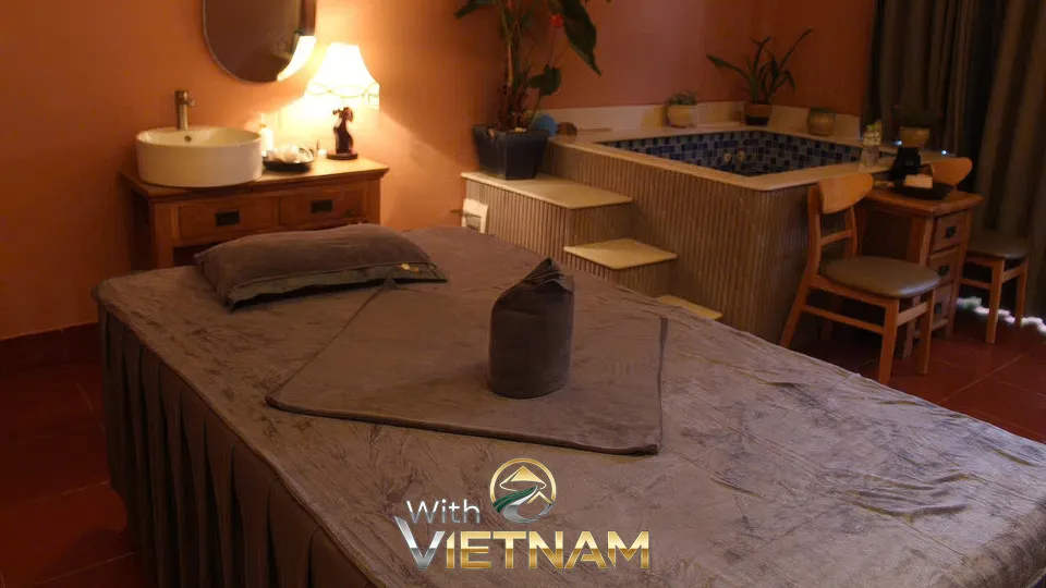 자쿠지가 있는 아늑한 스파 공간