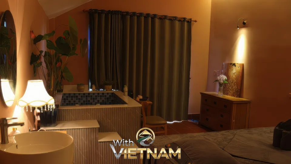 커튼이 있는 프라이빗 프엉띰 마사지 룸