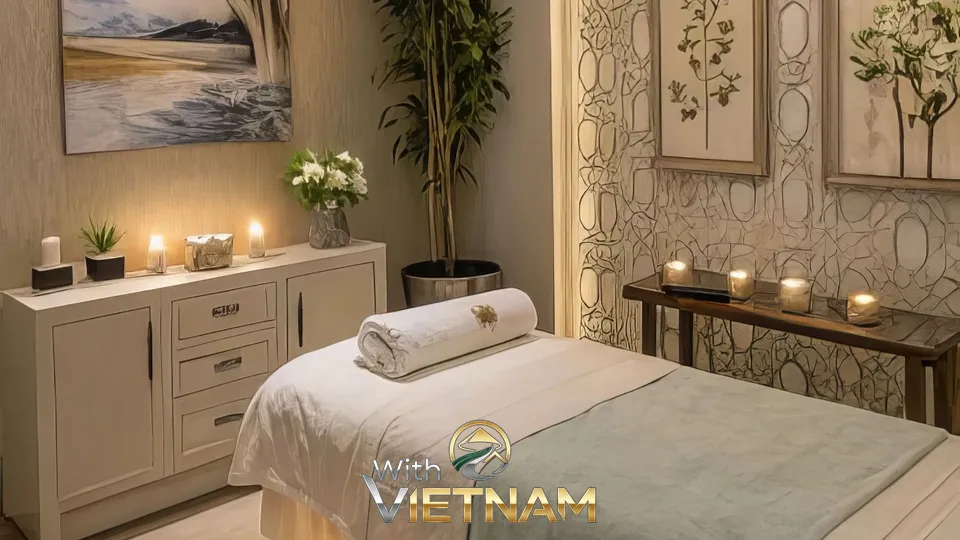 고풍스러운 장식과 촛불이 있는 방