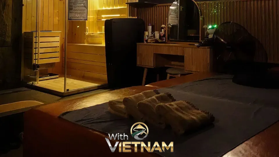 안마 베드와 사우나