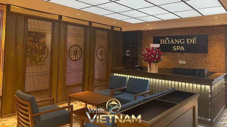 나트랑 황제 스파의 고급스러운 로비 데스크